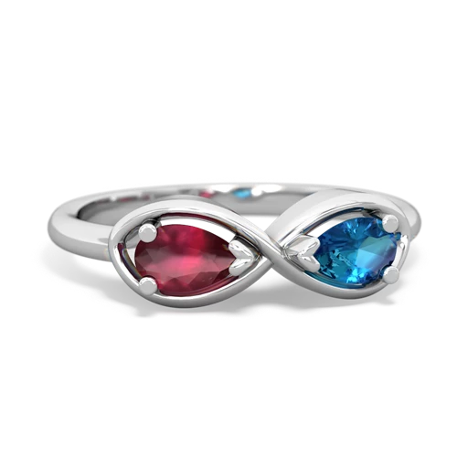 ruby-london topaz infinity ring