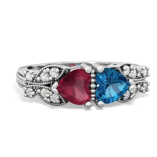 ruby-london topaz keepsake butterfly ring