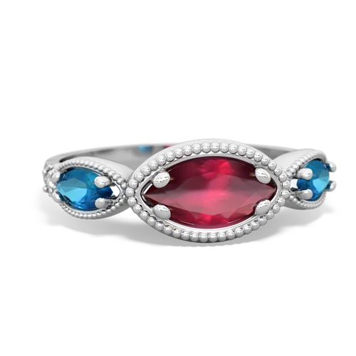 ruby-london topaz milgrain marquise ring