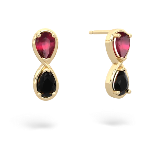 ruby-onyx infinity earrings