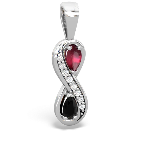 ruby-onyx keepsake infinity pendant