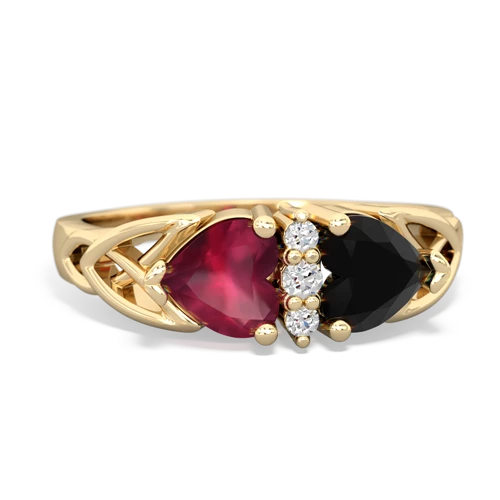 ruby-onyx celtic ring