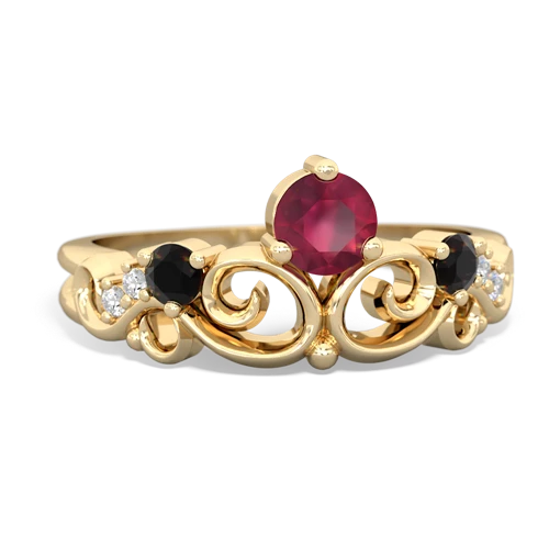 ruby-onyx crown keepsake ring