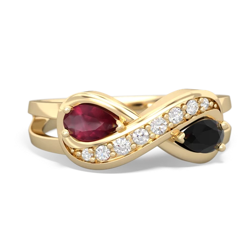 ruby-onyx diamond infinity ring