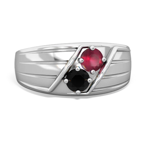 ruby-onyx mens ring