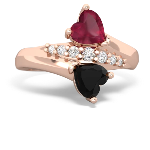 ruby-onyx modern ring