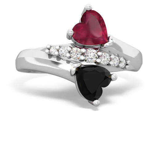 ruby-onyx modern ring