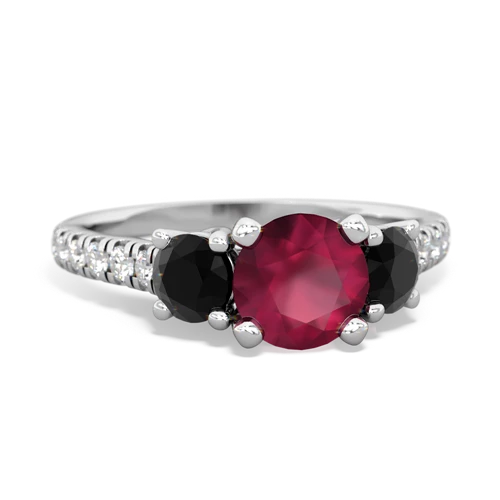 ruby-onyx trellis pave ring