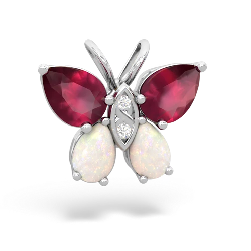 ruby-opal butterfly pendant