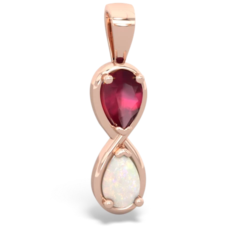 ruby-opal infinity pendant