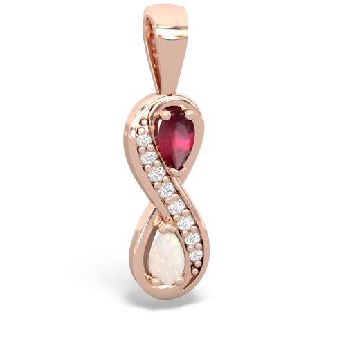 ruby-opal keepsake infinity pendant