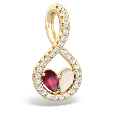 ruby-opal pave twist pendant