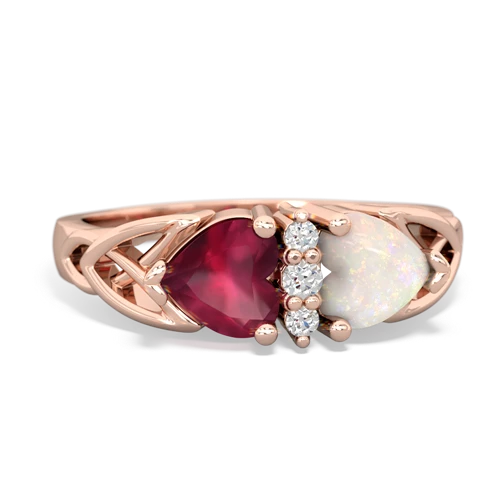 ruby-opal celtic ring