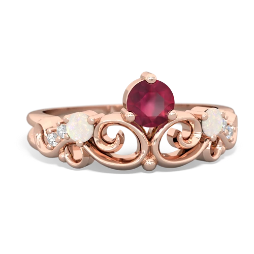 ruby-opal crown keepsake ring