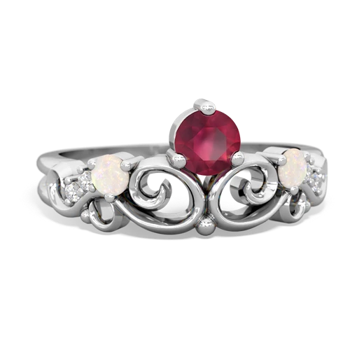 ruby-opal crown keepsake ring