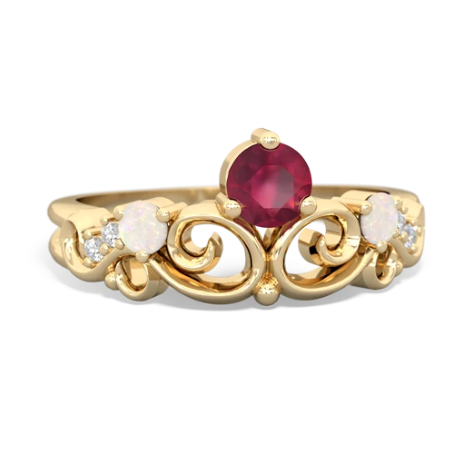 ruby-opal crown keepsake ring