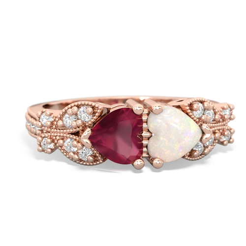 ruby-opal keepsake butterfly ring