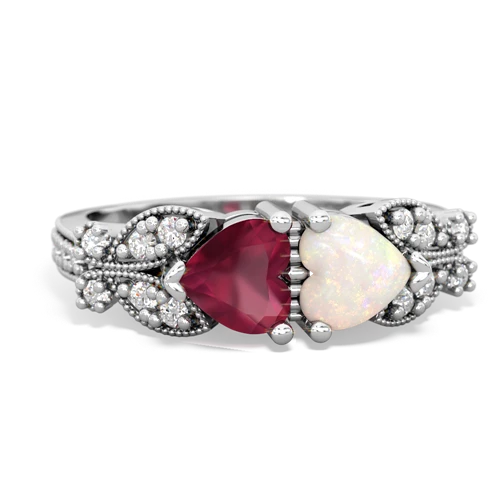 ruby-opal keepsake butterfly ring