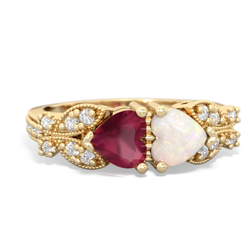 ruby-opal keepsake butterfly ring