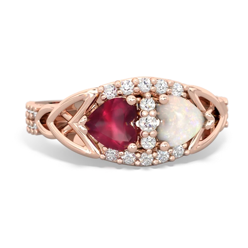 ruby-opal keepsake engagement ring