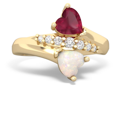 ruby-opal modern ring