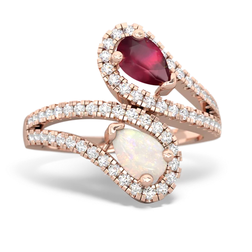 ruby-opal pave swirls ring