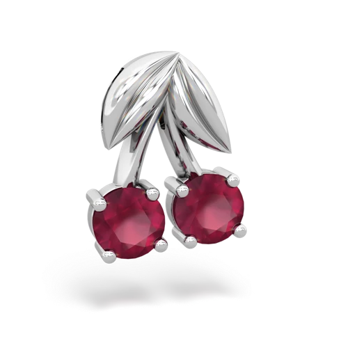 ruby cherries pendant