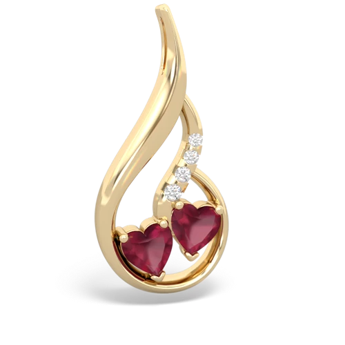 ruby keepsake swirl pendant
