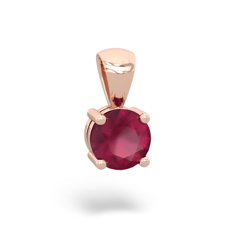 ruby round basic pendant