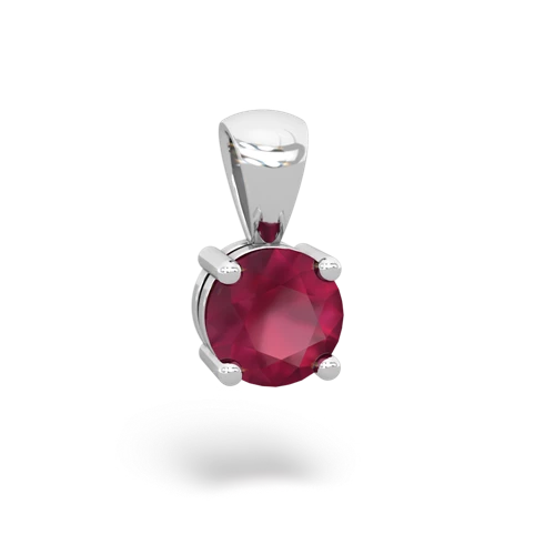 ruby round basic pendant