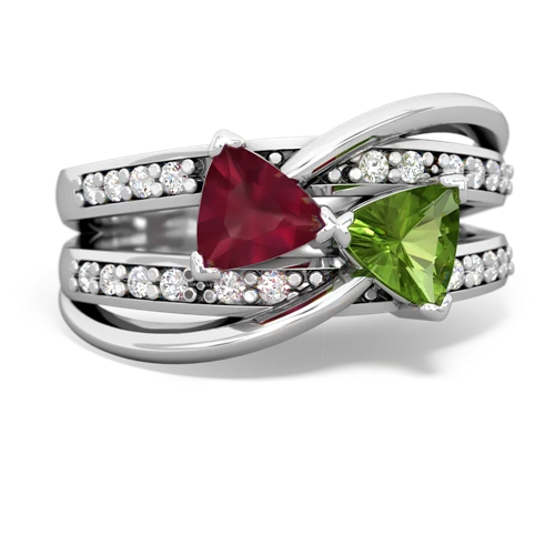 ruby-peridot couture ring