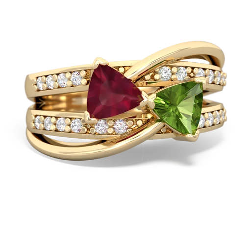 ruby-peridot couture ring
