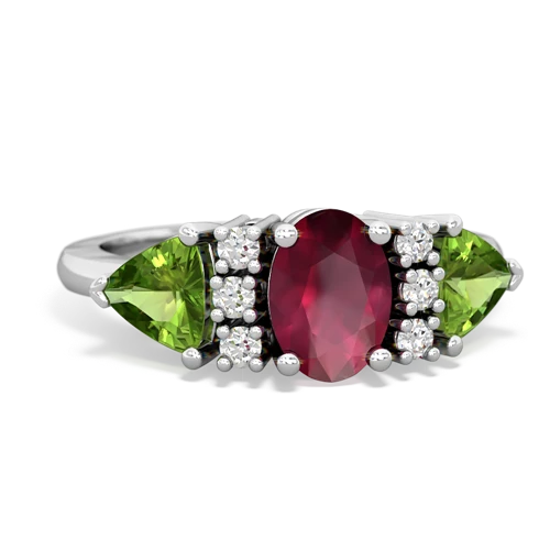 ruby-peridot timeless ring