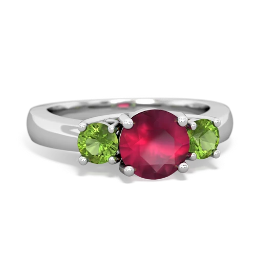 ruby-peridot timeless ring