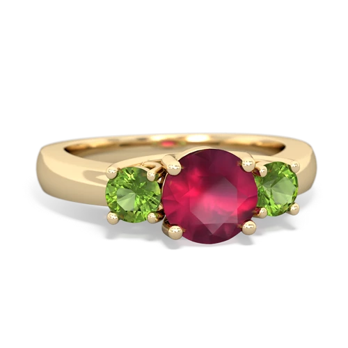 ruby-peridot timeless ring