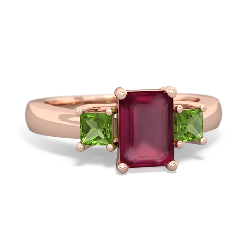 ruby-peridot timeless ring