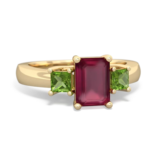 ruby-peridot timeless ring