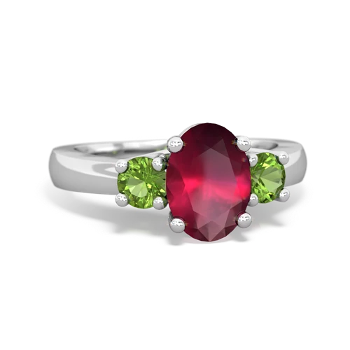 ruby-peridot timeless ring