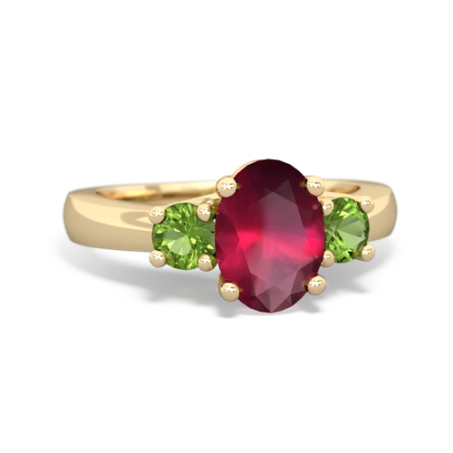 ruby-peridot timeless ring