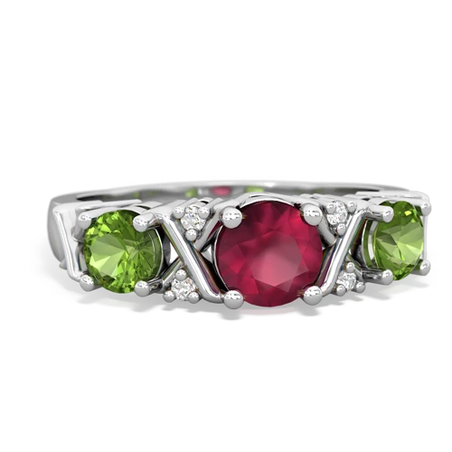 ruby-peridot timeless ring