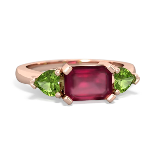 ruby-peridot timeless ring