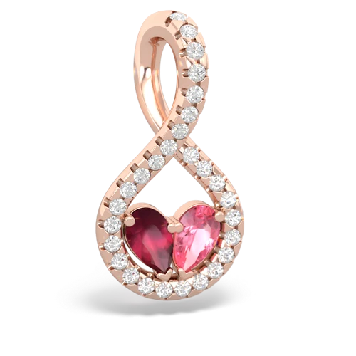 ruby-pink sapphire pave twist pendant