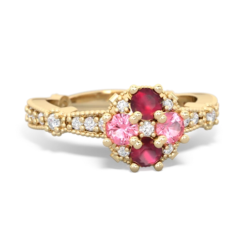 ruby-pink sapphire art deco engagement ring