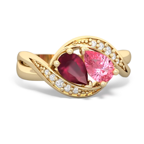 ruby-pink sapphire keepsake curls ring