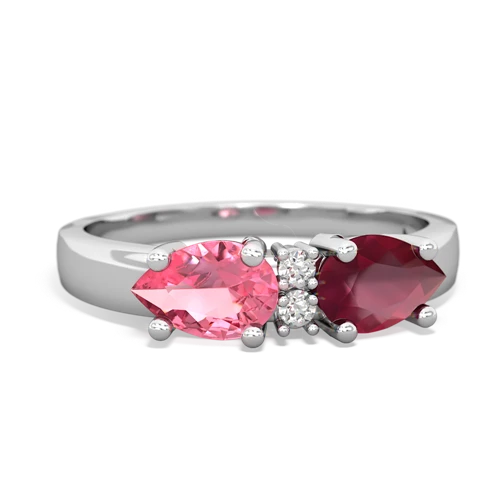 ruby-pink sapphire timeless ring