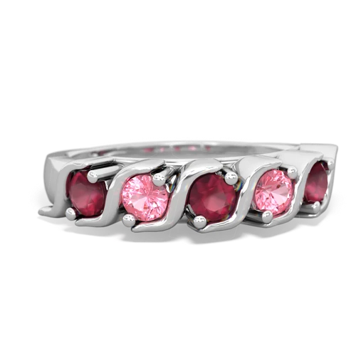 ruby-pink sapphire timeless ring