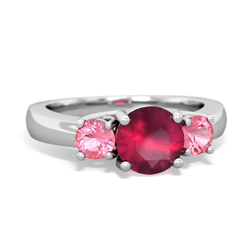 ruby-pink sapphire timeless ring