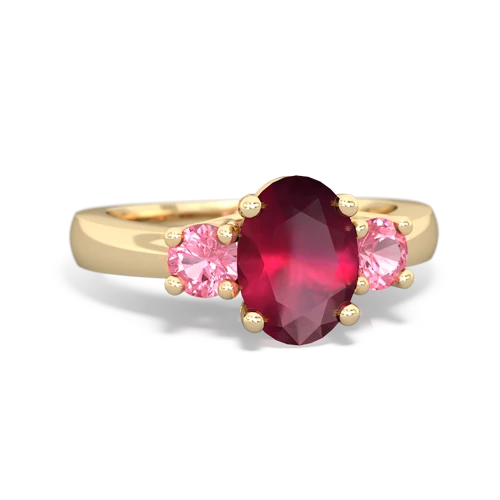 ruby-pink sapphire timeless ring