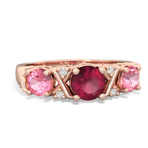 ruby-pink sapphire timeless ring