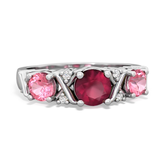 ruby-pink sapphire timeless ring